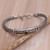Gold Accent 925 Silver Amethyst Pendant Bracelet form Bali 'Center of Hope'