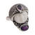 Amethyst and 925 Silver Face Shaped Ring from Bali 'Moonlight Prince'