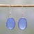 Handcrafted Chalcedony and Sterling Silver Dangle Earrings 'Blue Serenity'