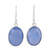Handcrafted Chalcedony and Sterling Silver Dangle Earrings 'Blue Serenity'
