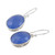 Handcrafted Chalcedony and Sterling Silver Dangle Earrings 'Blue Serenity'