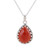 Carnelian and Sterling Silver Pendant Necklace from India 'Firelight'