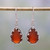 Carnelian and Sterling Silver Dangle Earrings from India 'Firelight'