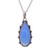 Chalcedony and Sterling Silver Pendant Necklace from India 'Peaceful Blues'