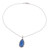 Chalcedony and Sterling Silver Pendant Necklace from India 'Peaceful Blues'
