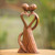 Original Wood Sculpture Hand Carved in Indonesia 'My Heart and Yours'