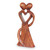 Original Wood Sculpture Hand Carved in Indonesia 'My Heart and Yours'