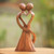Original Wood Sculpture Hand Carved in Indonesia 'My Heart and Yours'