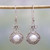 Cultured Pearl and Sterling Silver Dangle Earrings 'Pure Grace'