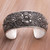 Handcrafted Sterling Silver Cuff Bracelet with Floral Motifs 'Temple Blossoms'