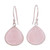 Rose Quartz and Sterling Silver Dangle Earrings from India 'Dancing Soul'