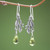 Women's Sterling Silver Dangle Earrings 'Rainforest'