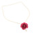 Gold and Fuchsia Rose Lariat Necklace from Thailand 'Garden Rose in Magenta'