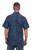 Men's 100 Cotton Navy Short Sleeve Batik Shirt 'Pixel Play'