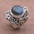 Labradorite and Sterling Silver Dome Ring from Bali 'Jepun Mists'