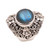 Labradorite and Sterling Silver Dome Ring from Bali 'Jepun Mists'