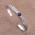 Amethyst and Sterling Silver Cuff Bracelet from Bali 'Swirling Altar'