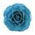 Artisan Crafted Natural Rose Brooch in Azure from Thailand 'Rosy Mood in Azure'