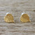 Gold Plated Natural Million Hearts Leaf Stud Earrings 'Heartfelt Nature'