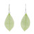 Natural Leaf Dangle Earrings in Sap Green from Thailand 'Stunning Nature in Sap Green'