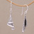 Sterling Silver Cultural Dangle Earrings from Bali 'Shining Songket'