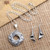 Sterling Silver Cultural Dangle Earrings from Bali 'Shining Songket'