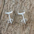 Handcrafted Sterling Silver Horseshoe Stud Earrings 'Silver Horseshoes'
