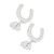 Handcrafted Sterling Silver Horseshoe Stud Earrings 'Silver Horseshoes'