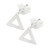 Handcrafted Sterling Silver Triangle Stud Earrings 'Silver Triangles'
