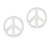 Handcrafted Sterling Silver Stud Earrings with Peace Sign 'Sign of Peace'