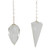 2 Crystal Quartz Pendulums on Brass Chains from Brazil 'Purifying Geometry'