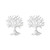 Sterling Silver Tree-Shaped Stud Earrings from Thailand 'Branches Above'