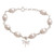 Cultured Pearl and Sterling Silver Dragonfly Charm Bracelet 'Moonlight Dragonfly'