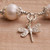 Cultured Pearl and Sterling Silver Dragonfly Charm Bracelet 'Moonlight Dragonfly'