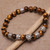 Tiger's Eye Leopard Beaded Stretch Bracelet from Bali 'Leopard Strength'