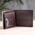 Handcrafted Leather Wallet in Espresso from Peru 'Golden Brown History'