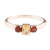 India Jewelry Citrine and Garnet Sterling Silver Ring 'Passionate Embrace'