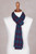 Men's Alpaca Blend Scarf in Teal and Cherry from Peru 'Diamond Sophistication'
