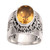 Citrine and Sterling Silver Single Stone Ring from Bali 'Glorious Vines'