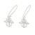 Sterling Silver Hamsa Peace Sign Earrings from Thailand 'Peaceful Hamsa'