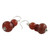 Carnelian Beaded Dangle Earrings from Thailand 'Fiery Memory'