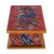 Reverse Painted Glass Butterfly Decorative Box in Red 'Glorious Butterflies in Red'