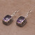 Amethyst and Sterling Silver Dangle Earrings from Bali 'Temple Gleam'