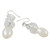 Pearl and Quartz Cluster Earrings 'Icicles'
