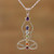 Multi-Gemstone Chakra Meditation Pendant Necklace from India 'Harmonious Mind'