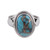 Sterling Silver Cocktail Ring with Blue Composite Turquoise 'Blissful Balance in Blue'