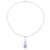 Rhodium Plated Amethyst Pendant Necklace from India 'Wisteria Vines'