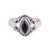 Onyx and Sterling Silver Single Stone Ring from India 'Midnight Luxury'