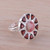 Garnet and Rhodochrosite Cocktail Ring from India 'Red Sun'
