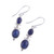 Artisan Handmade Lapis Lazuli 925 Sterling Silver Earrings 'Blue Aura'